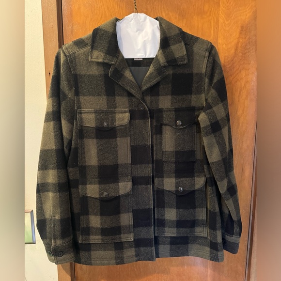 Filson women’s Mackinaw Wool Cruiser Jacket Size M Otter Green Ltd Edition Plaid - Picture 1 of 4